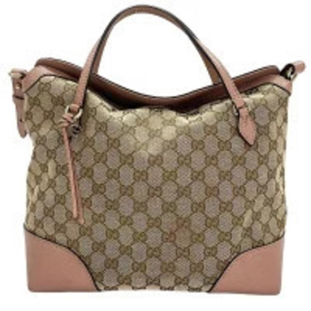 Gucci GG Canvas Shoulder Bag Brown Beige Cream